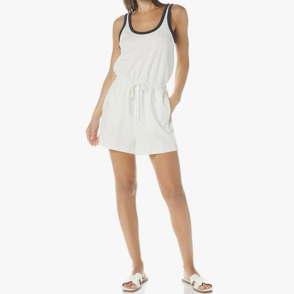 Sweaty Betty After Class Tie Waist Romper - Size 10 - lily white color - NWT - Picture 1 of 8